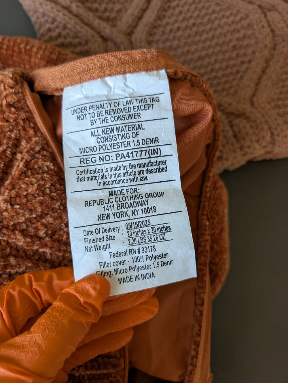 Magaschioni Textured Knit Pillow Covers Rust Blush Set Of 2 Chenille Stretch Zip